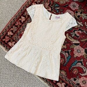 Emmelee Lace Peplum Blouse